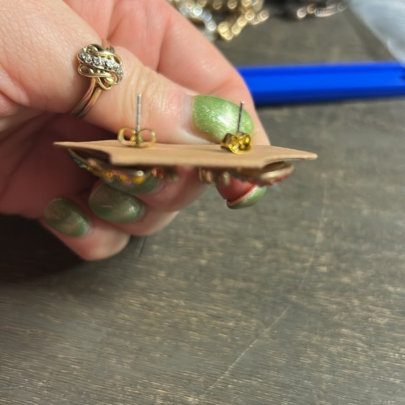 Colorful Butterfly Earrings Gemstone - Picture 3 of 3